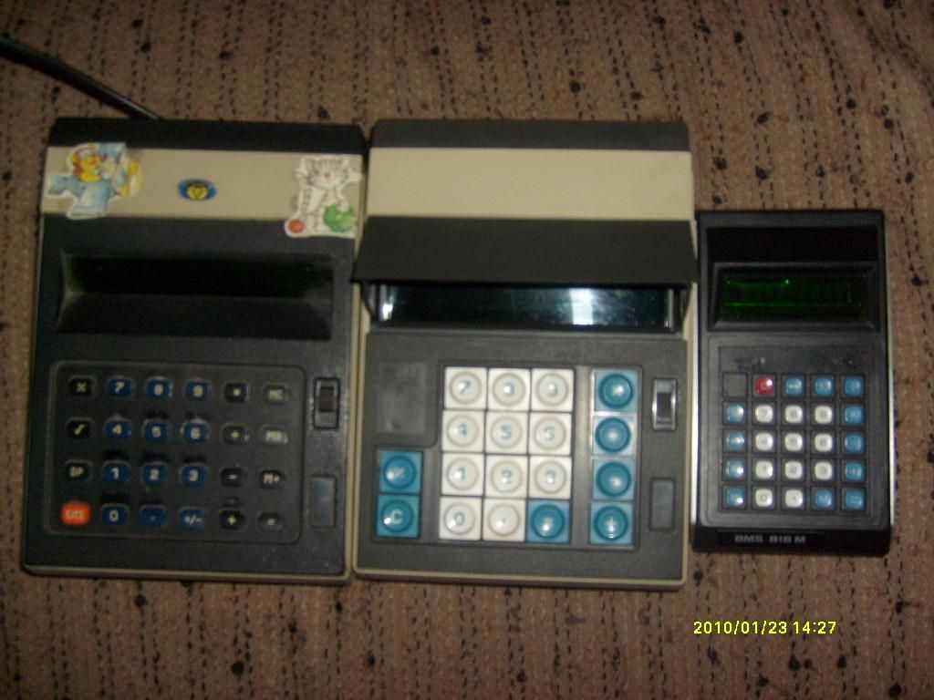 Moje kalkulatory z wyświetlaczami VFD