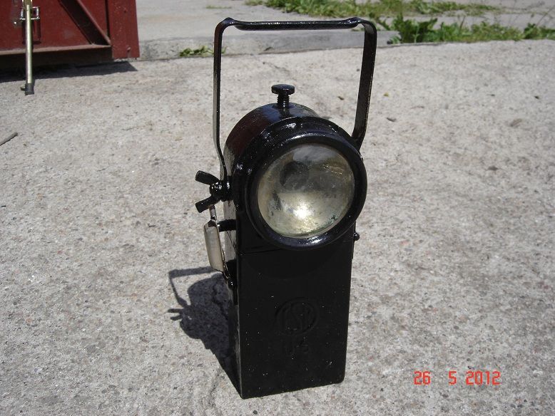 Stara lampa górnicza - latarka FSR.